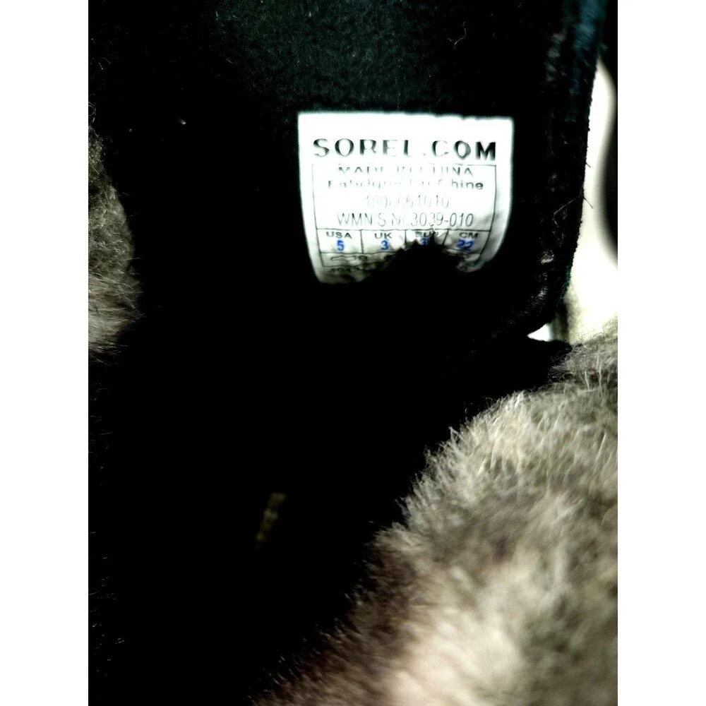 Sorel Women’s Boots, Insulated, Waterproof, Size 5, Explorer Joan Black Winter